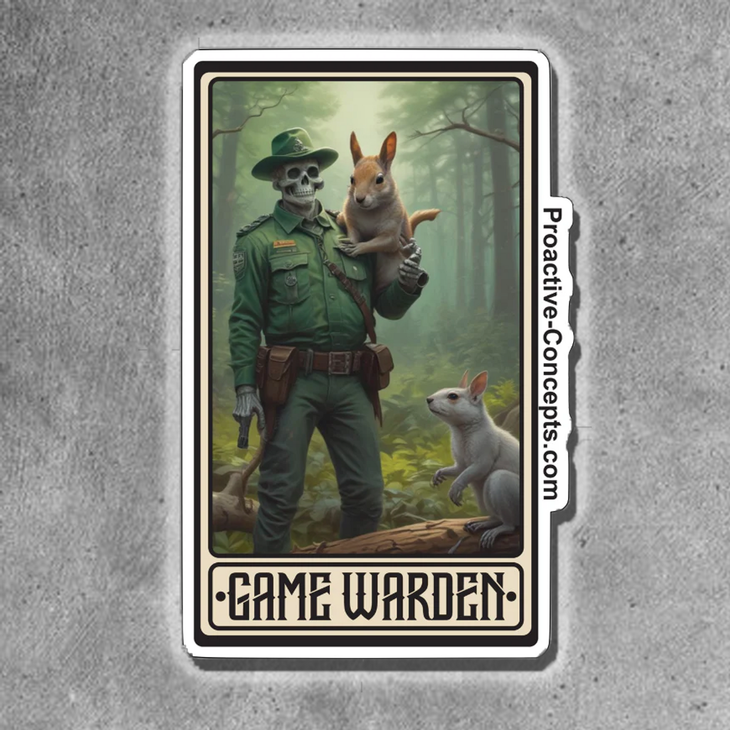Game Warden Card - Sticker