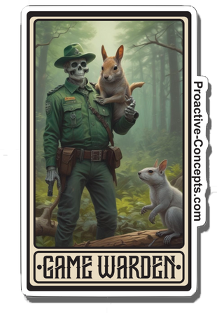 Game Warden Card - Sticker