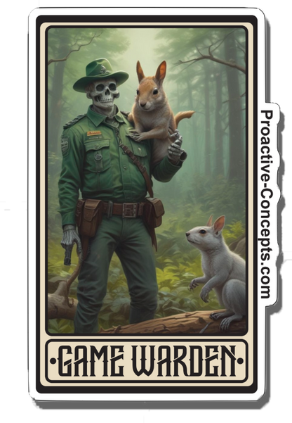 Game Warden Card - Sticker
