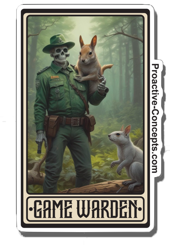 Game Warden Card - Sticker