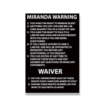 Miranda Warning - Sticker