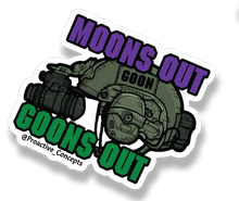 Moons Out Goons Out - Sticker