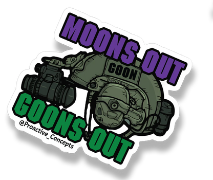Moons Out Goons Out - Sticker