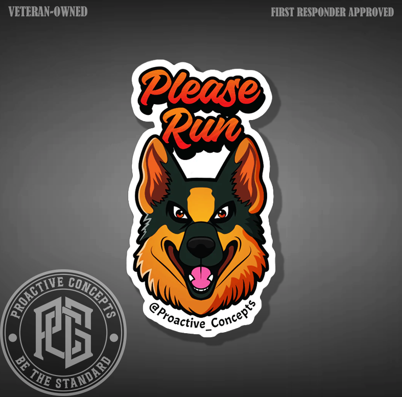 Please Run - Sticker