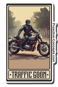 Traffic Goon Card - Sticker