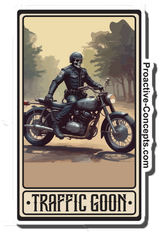 Traffic Goon Card - Sticker