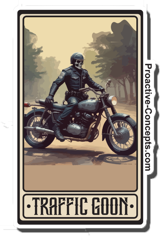 Traffic Goon Card - Sticker